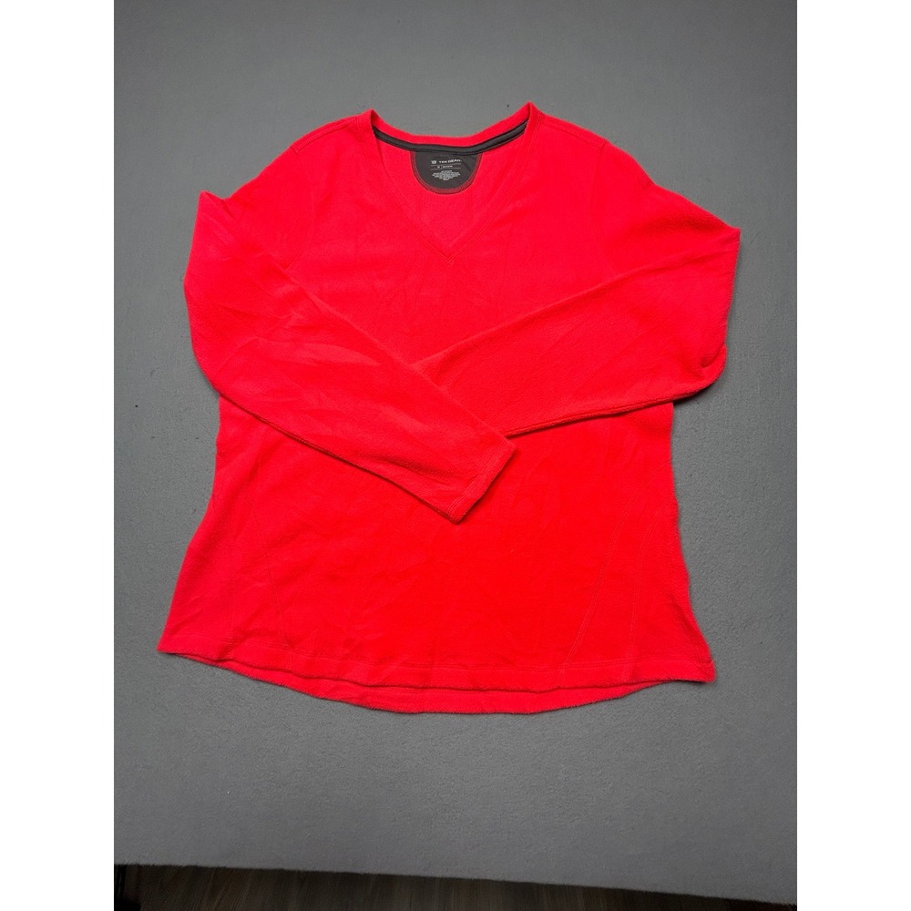 Tek Gear Fleece Top 100% Polyester Red 1X Womens